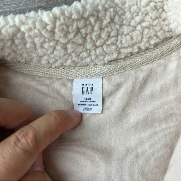 Gap Baby Sherpa Quarter-Zip Sweatshirt 18-24 months - Picture 6 of 14